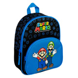 Undercover backpack with front pocket super mario blue