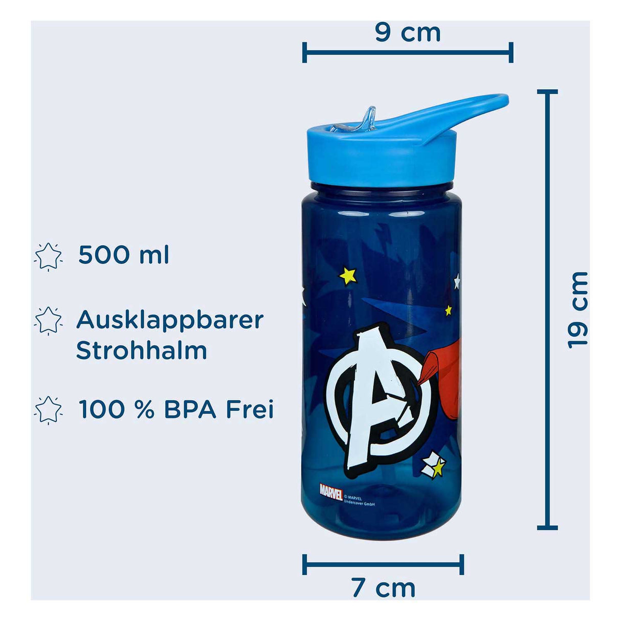Undercover aero drinking bottle avengers, 500ml