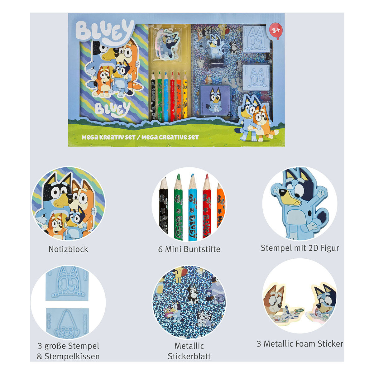 Undercover Mega Faarf a Stempel Set blo - 15 Stéck.