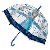 Undercover transparent umbrella frozen