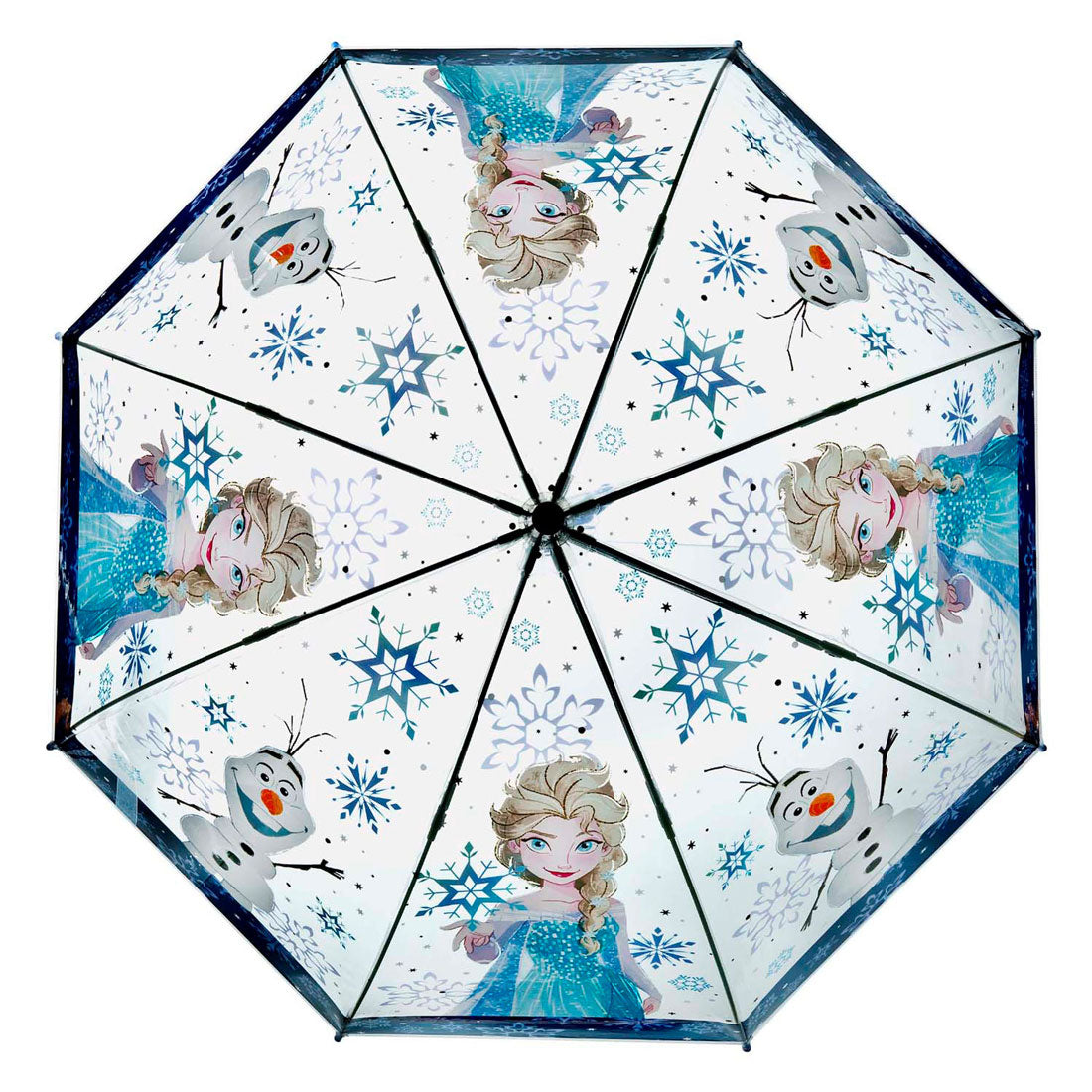 Undercover transparent umbrella frozen