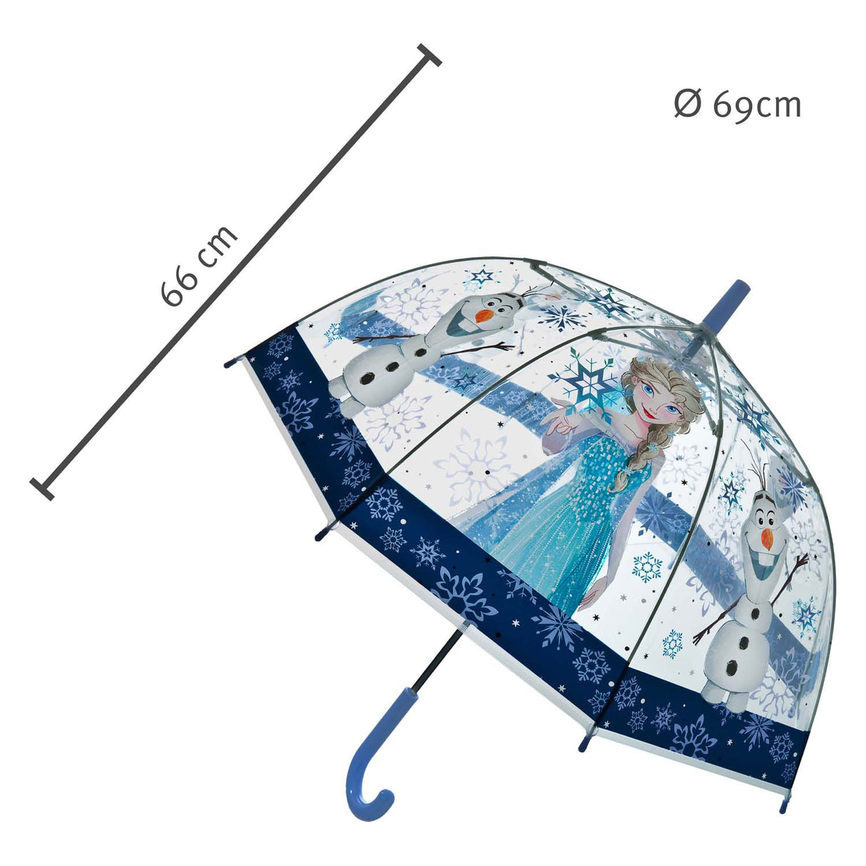 Undercover transparent umbrella frozen