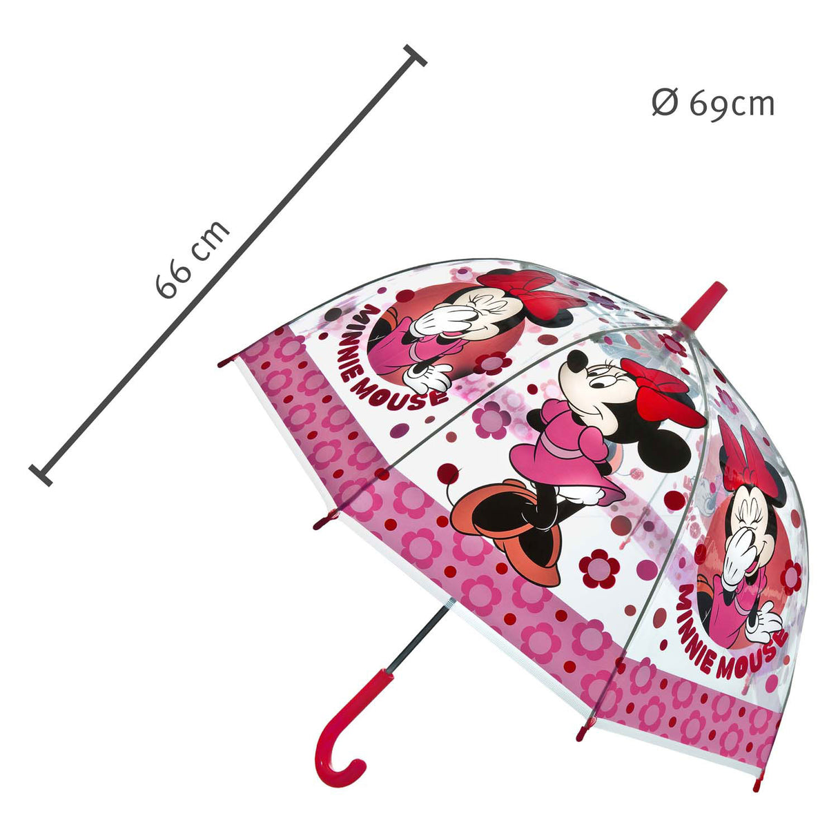 Undercover transparent umbrella minnie mouse