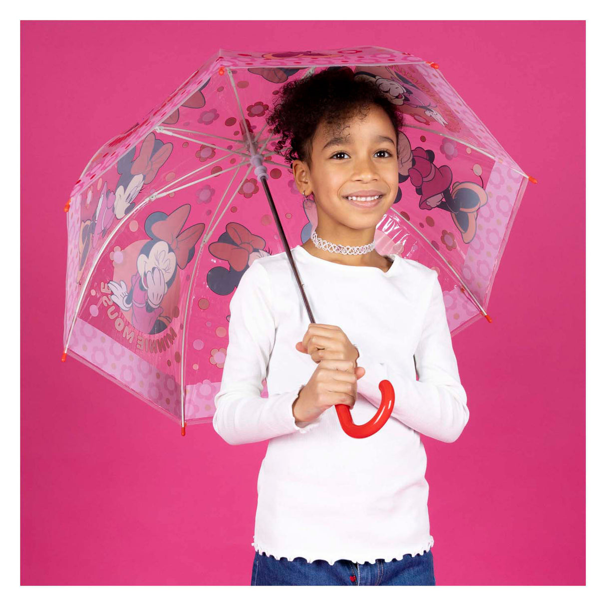 Undercover transparent umbrella minnie mouse