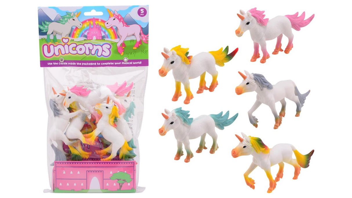 Johntoy John Toy unicorns 5 pieces in bag 12x8cm