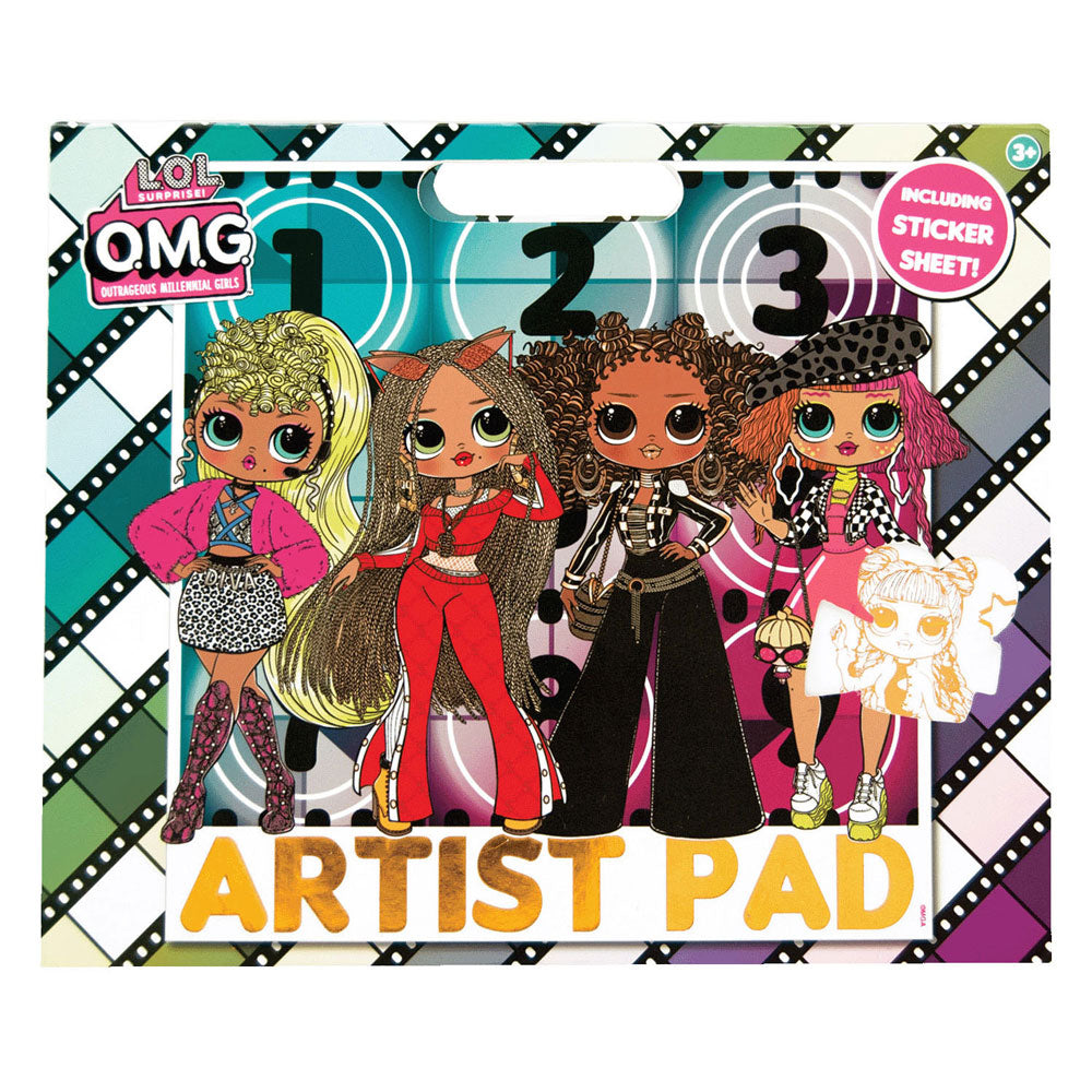 L.O.L. Artist pad coloring book with sticker sheet