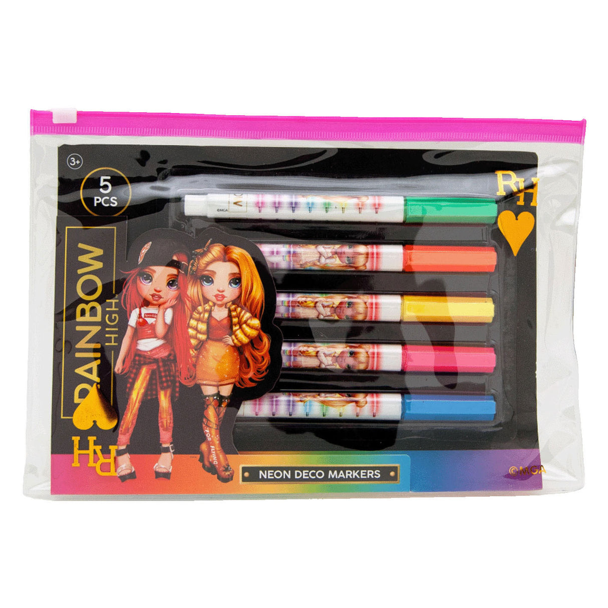 Rainbow High Rainbow High Neon Felt -Tip Pens, 5st.