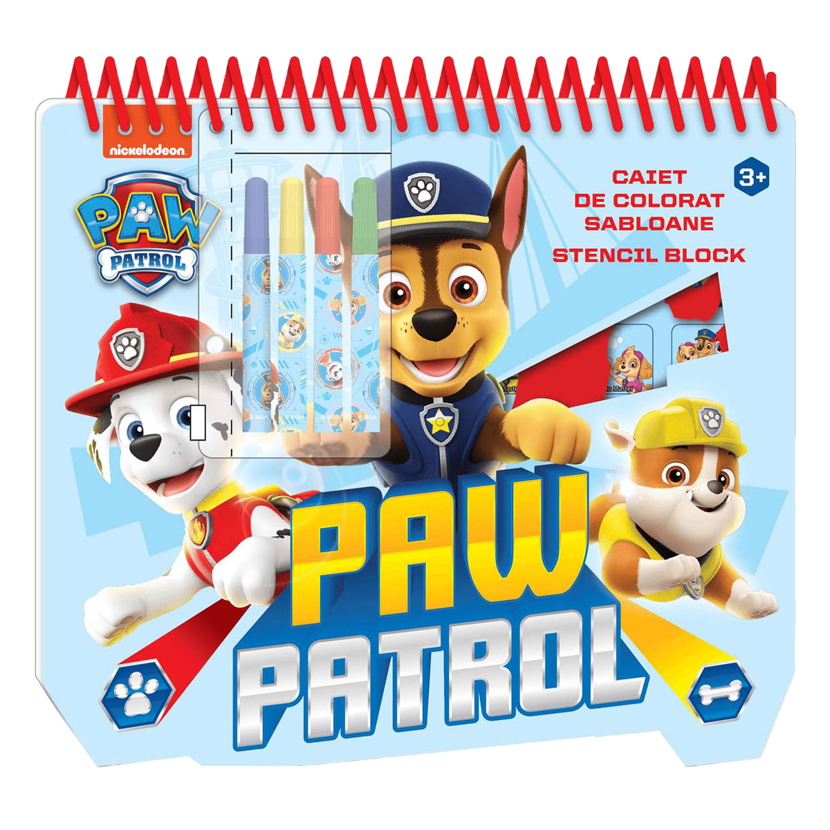 Paw patrol stencil drawing pad a4