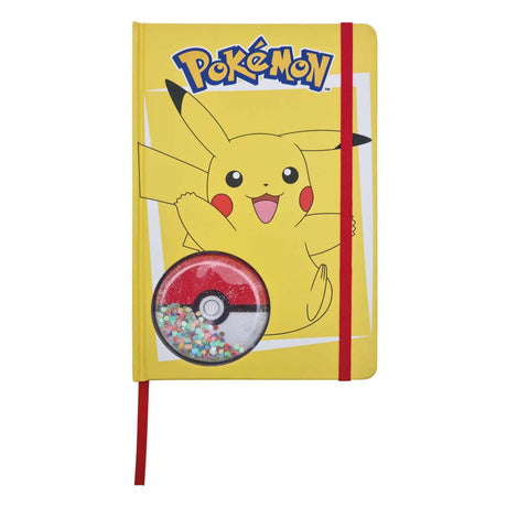 Laplumedoree Pokémon Pikachu Notizbuch mat Glitter Pokéball - Hardcover - 160 Zeilen Säiten