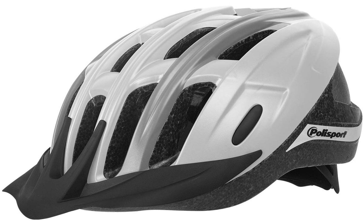 Polisport Ride in Bicycle Helmet M 54-58cm White Grey