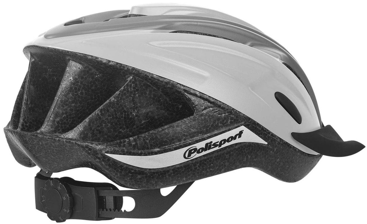 Polisport Ride in Bicycle Helmet M 54-58cm White Grey