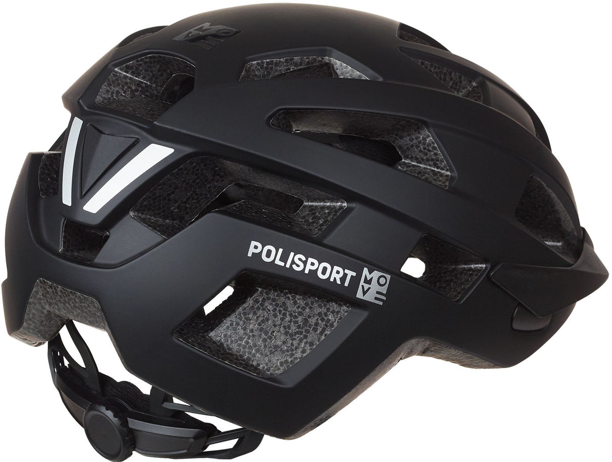 Polisport City beweegt Vëlo Helm l 58-61Cm schwaarz