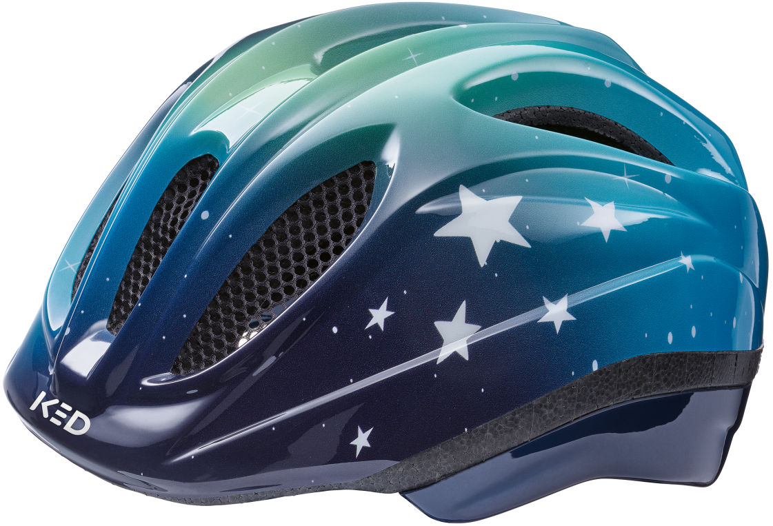 Ked Bicycle Helmet Meggy II Trend S (46-51 cm) Estrellas Blue Green Glossy