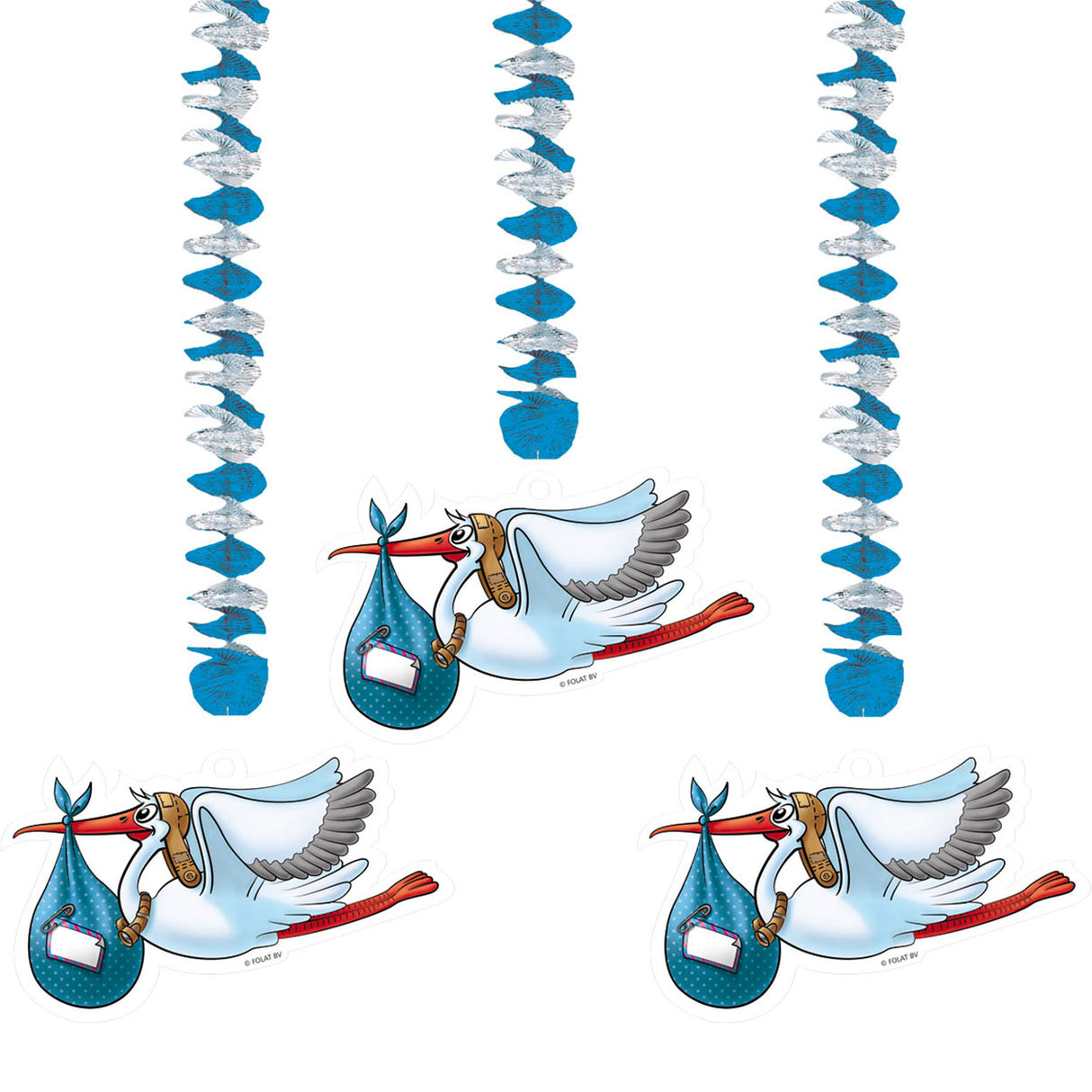 Folat bv blå hængende dekoration, 3 ..