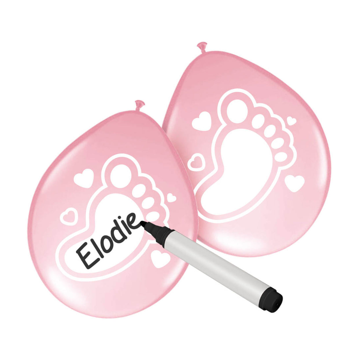 Writable balloons birth girl, 6st.