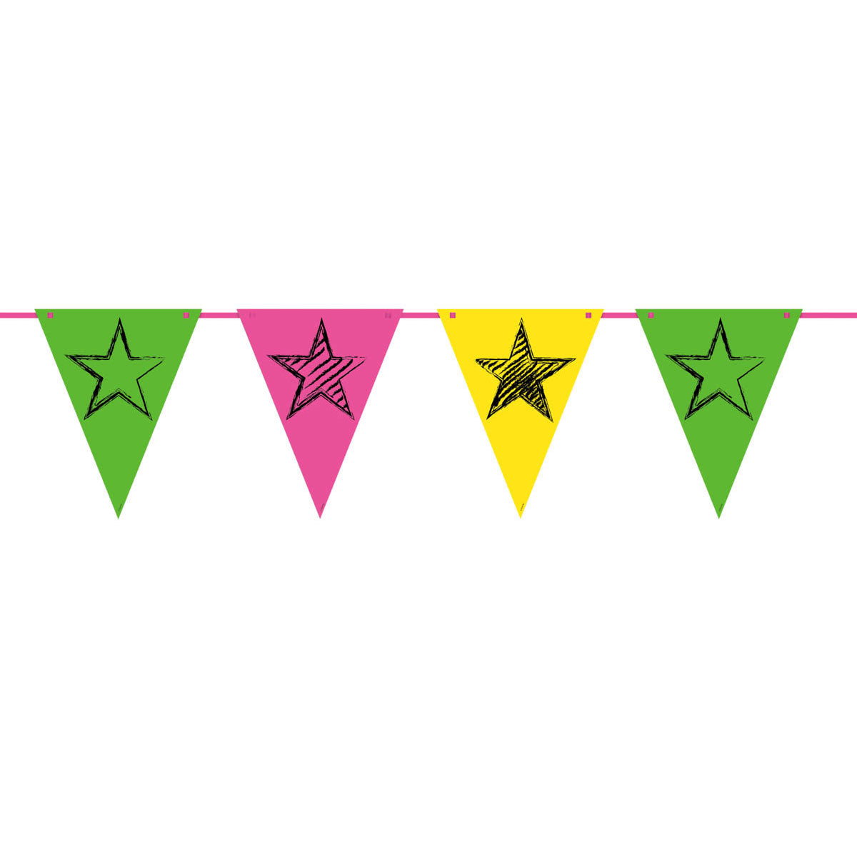 Neon Party Flag Line