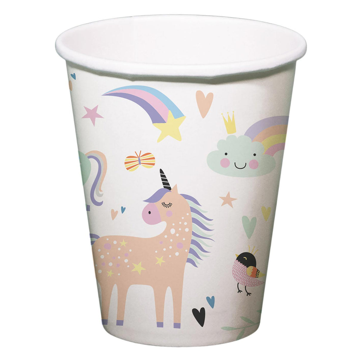 Folat BV Paper Cups Unicorns Rainbows 250ml, 6.