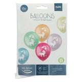 Latex balloons Unicorns Rainbows, 6st.