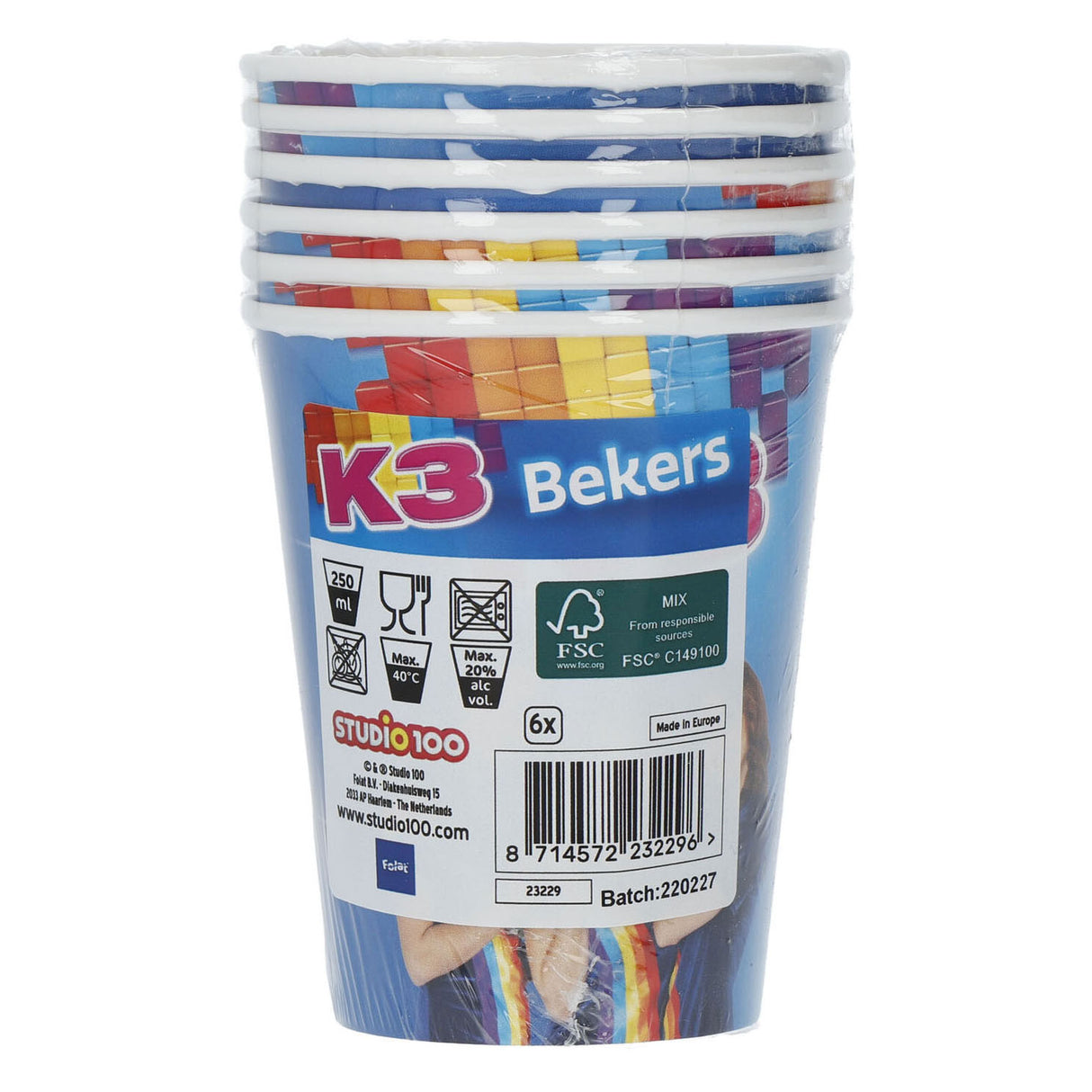 Folat bv k3 kopper, 6 stk.