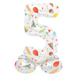 Standing foil balloon Joyful Party number 5 -72cm