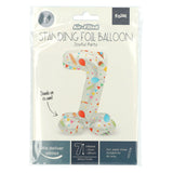 Standing foil balloon Joyful Party number 7 -72cm