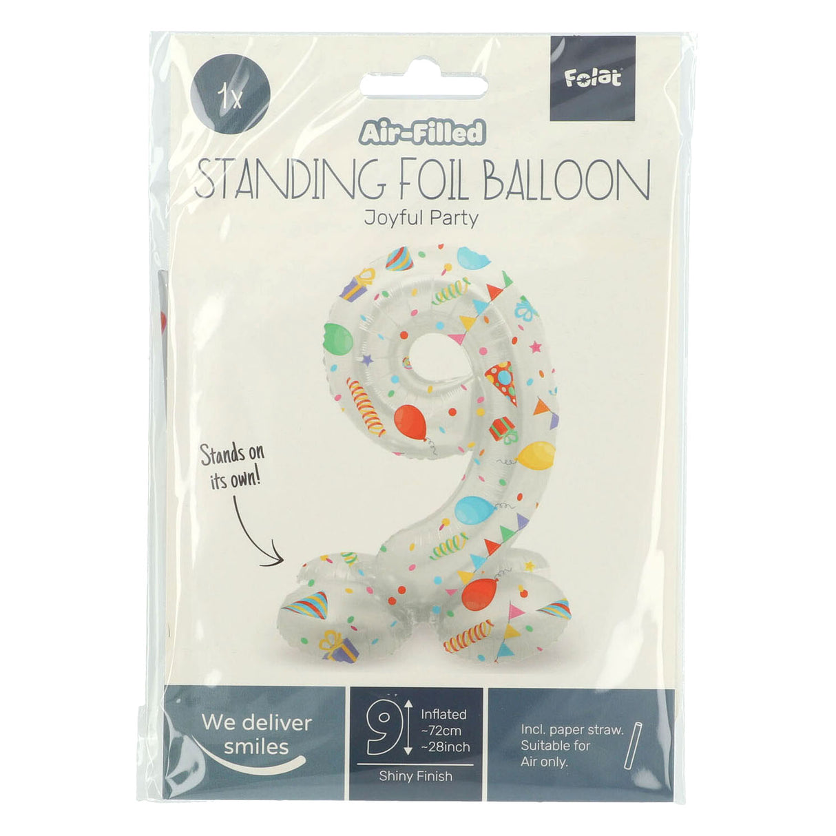 Stung Feile Billoon Greyful Party Nummer 9 -72cm