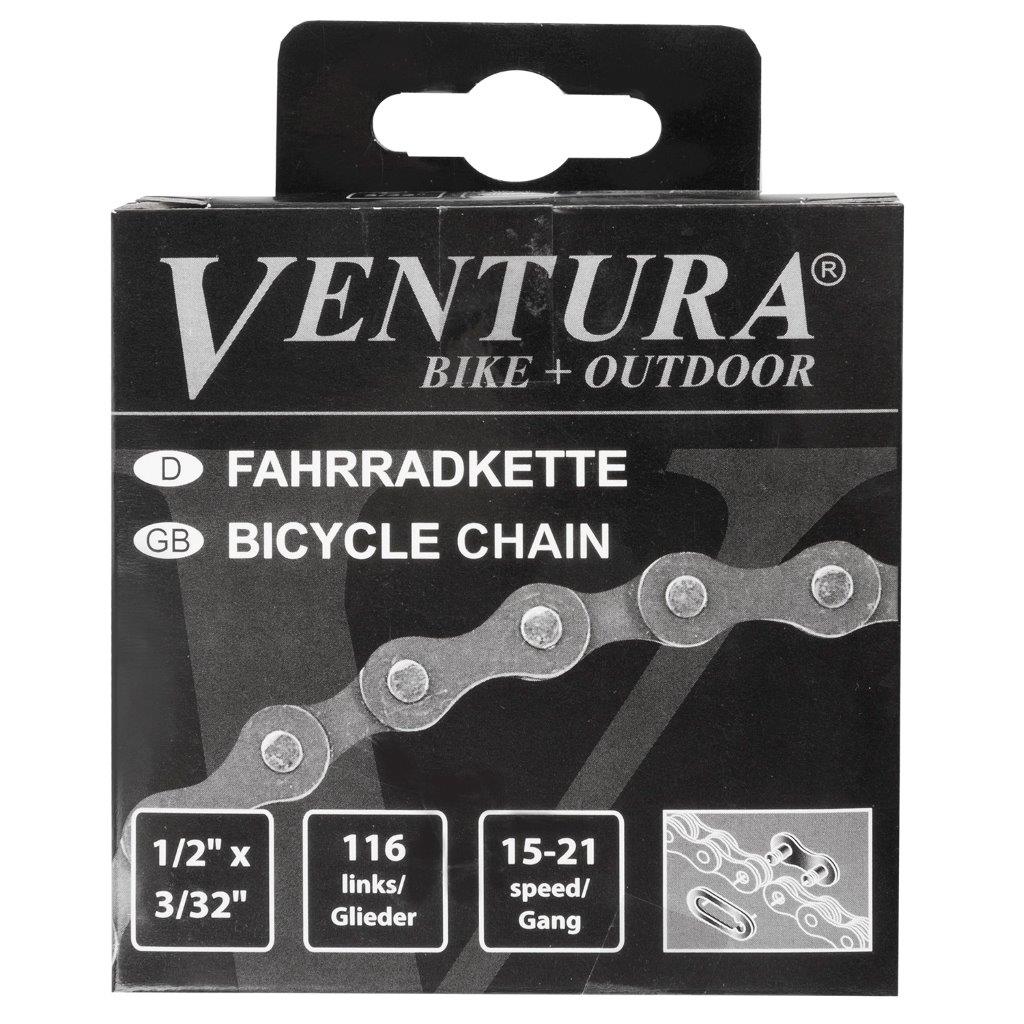 Ventura -kaulakoru FD1002A - 6 7SP - 1 2 x 3 32 - 116 Linkit - Harmaa