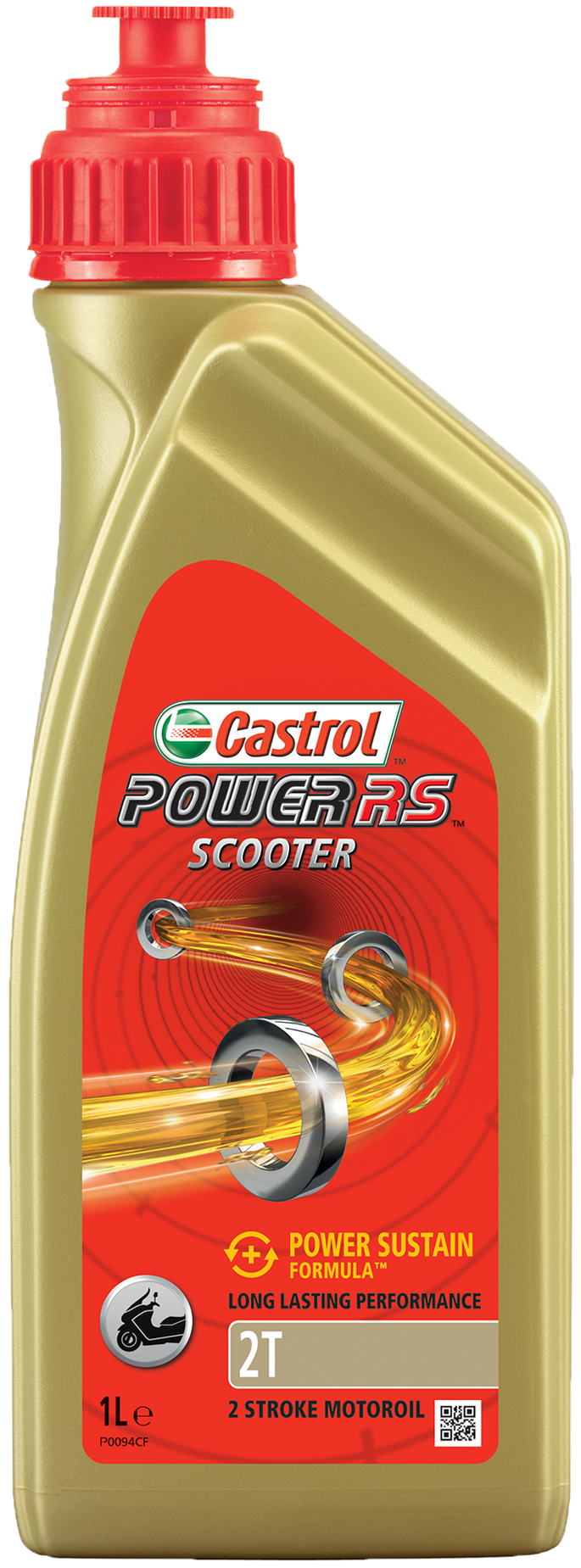 Castrol Oil Power RS ​​Scooter 2T bottle of 1 liter