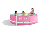 Piscina di nuoto in metallo rosa Intex 244 x 76 cm