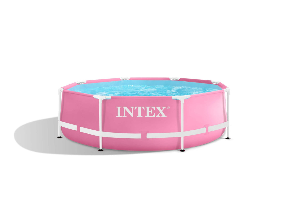 Piscina di nuoto in metallo rosa Intex 244 x 76 cm