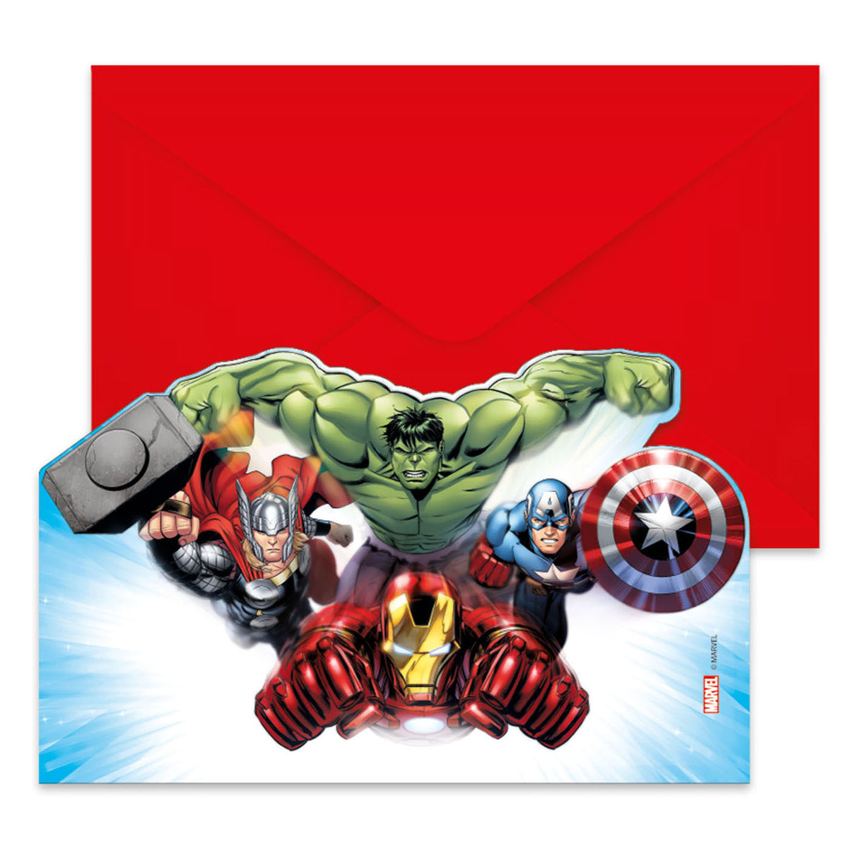 Invitations et enveloppes FSC Avengers Infinity Stones, 6e.