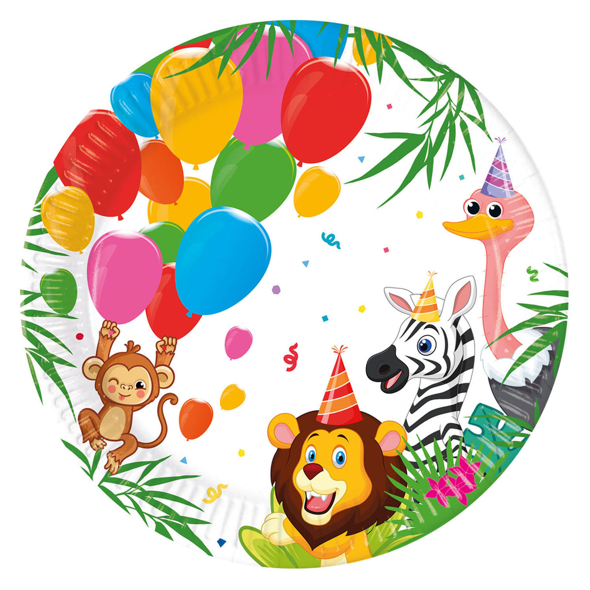 Placas de papel FSC Jungle Globos, 8st.