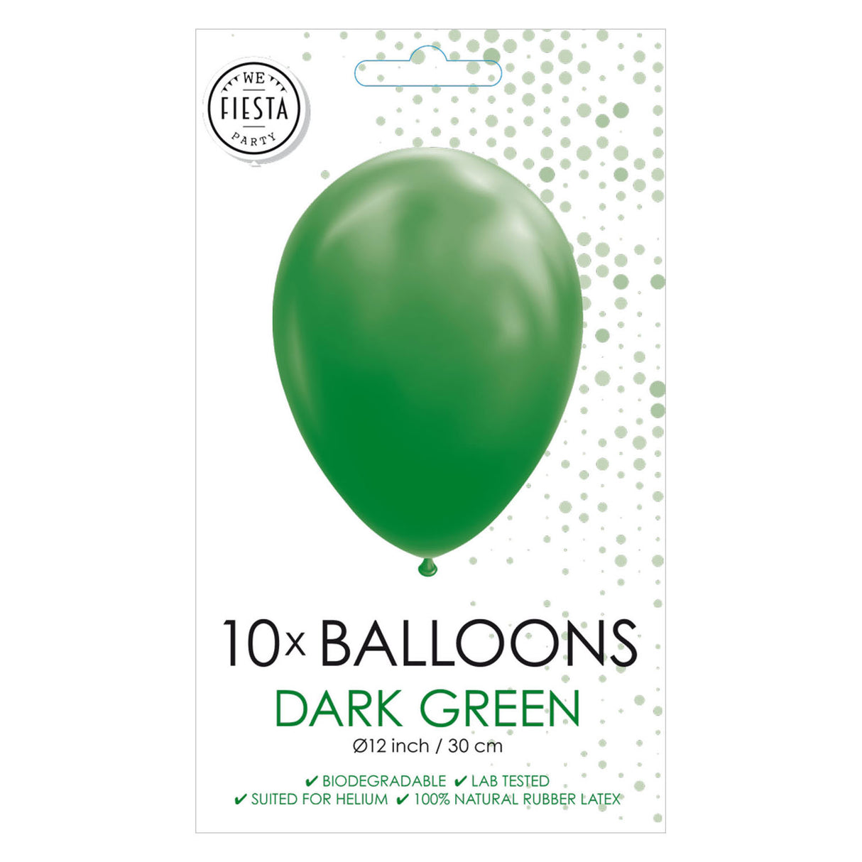 Globos balony ciemnozielone 30 cm, 10st.