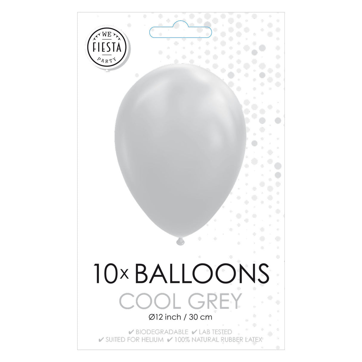 Globos Balloons Grey Cool, 30 cm, 10e.