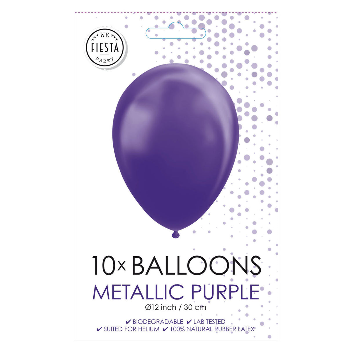 Globos balony metaliczne purpurowe 30 cm, 10st.