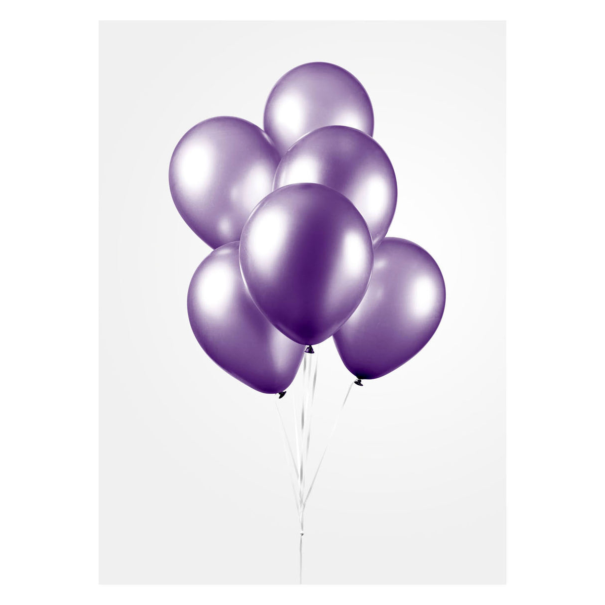 Globos balony metaliczne purpurowe 30 cm, 10st.