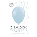 Globos Balloons Pearl Light Blue 30cm, 10st.