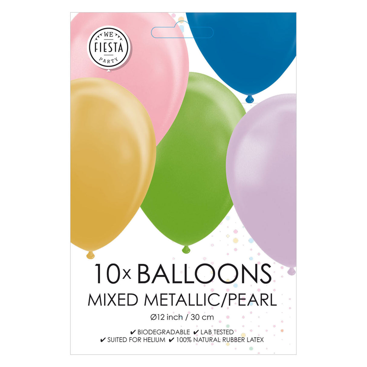 Balloons Metallic Pearl Mix Colors 30cm, 10t.