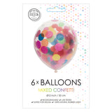 Globos konfetti balony papierowe konfetti mix 30 cm, 6st.