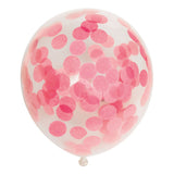 Confetti ballonger papper konfetti baby rosa 30 cm, 6: a.