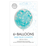 Confetti balloons paper confetti baby blue 30 cm, 6st.