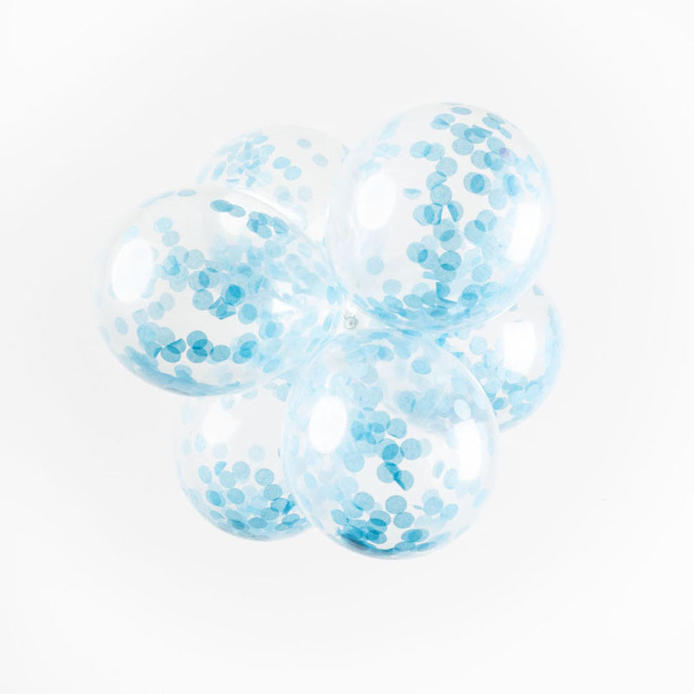 Confetti Balloons Paper Confetti Baby Blue 30 cm, 6st.