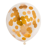 Confetti Balloons Pabeier confetti Metal Gold 30 cm, 6st.