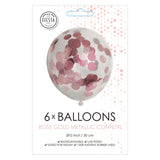 Confetti Ballononen Pabeier Konfetti Metallix Rose Gold, 6st.