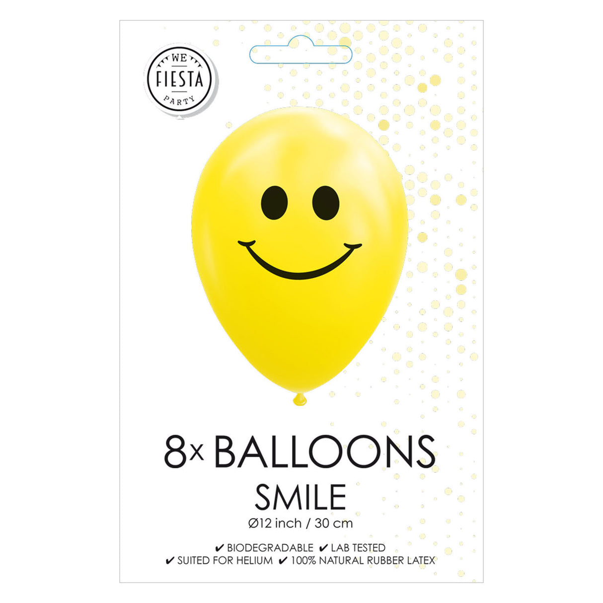 Ballonger smiler gul 30 cm, 8.