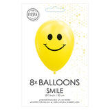 Les ballons sourient jaune 30 cm, 8e.