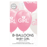 Balloons daughter baby pink white 30 cm, 8st.