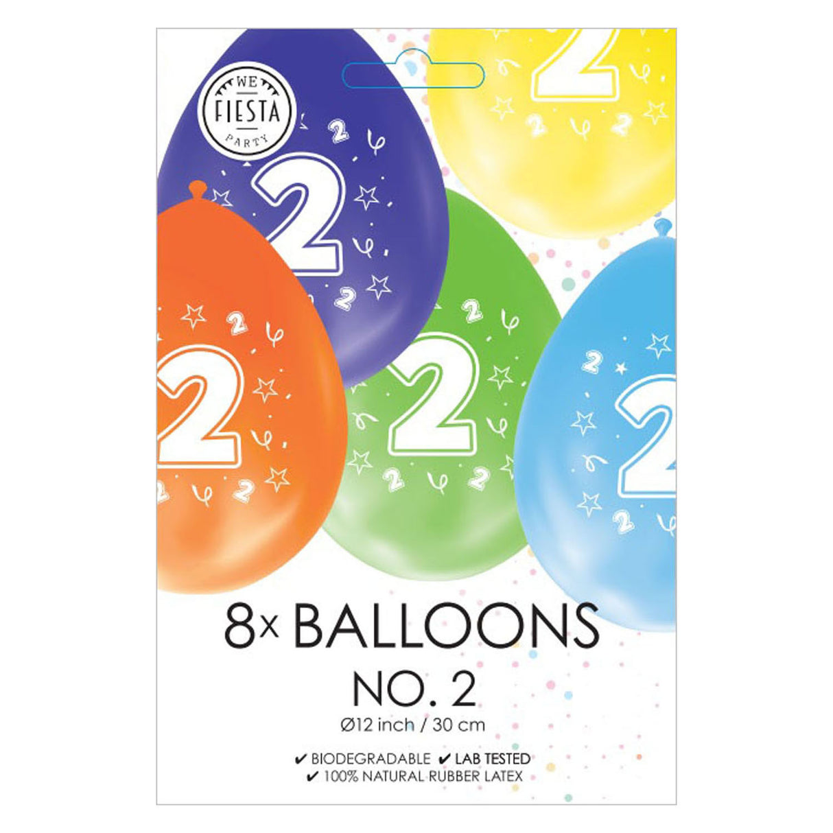 Ballons 2-seitige gedruckte Abbildung 2, 8st.