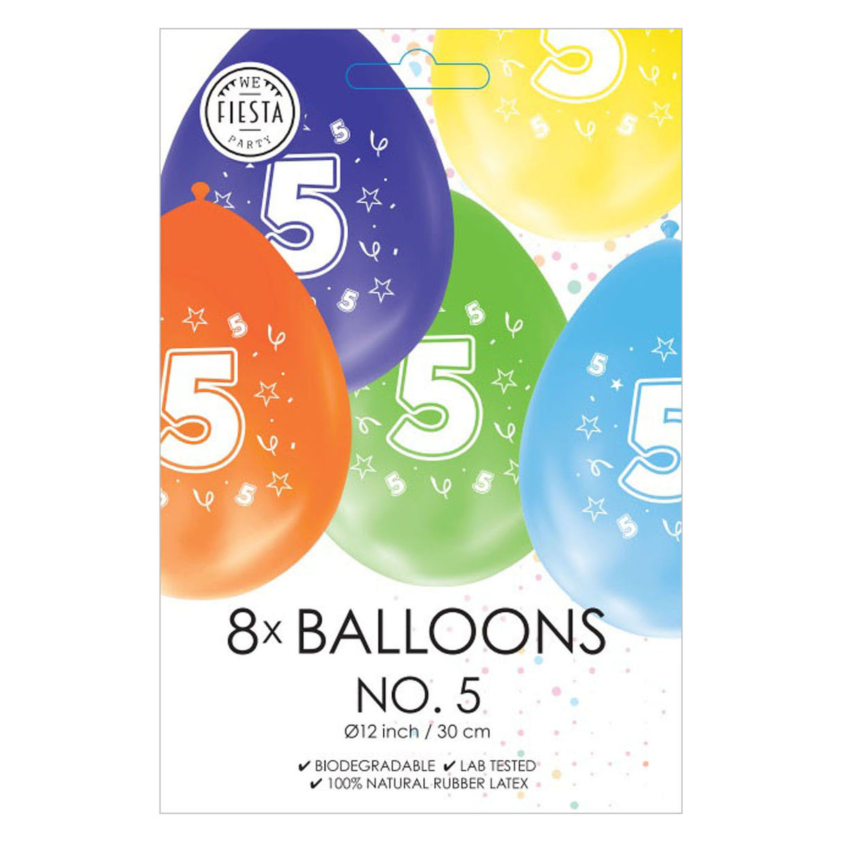 Ballons 2-seitige gedruckte Abbildung 5, 8st.