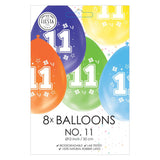 Ballons 2-seitige gedruckte Abbildung 11, 8st.